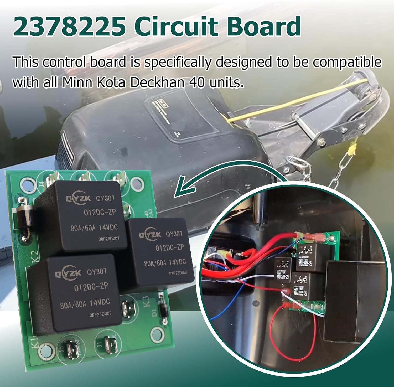 2378225 Circuit Board Fit for Minn Kota DeckHand 40 Main Control